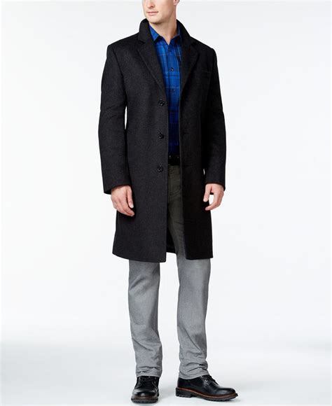 michael kors men's madison wool blend modern-fit overcoat|Michael Kors madison wool.